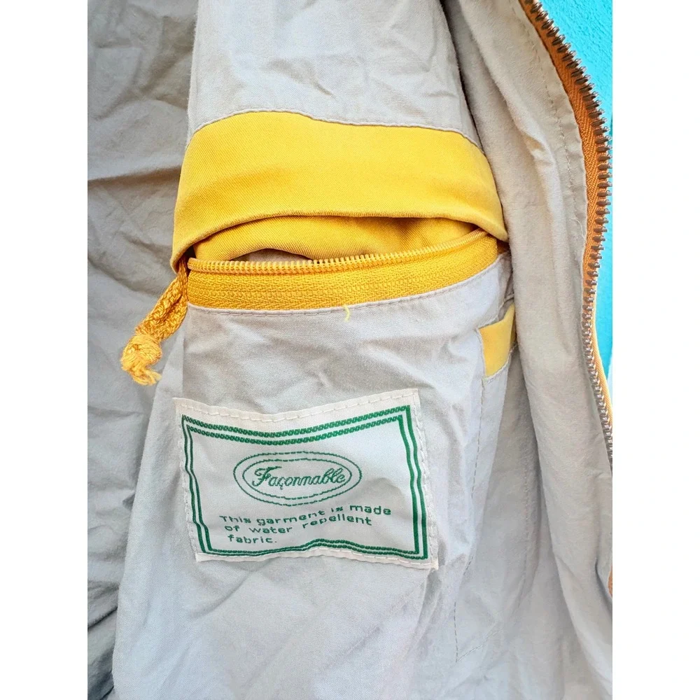 Faconnable Albert Goldberg Mustard‎ Yellow Bomber Jacket Water Repellent Size L